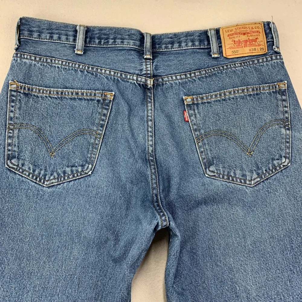 Vintage Levis 550 Men's 38x29‎ Blue Y2K Relaxed Fit Loose 100% Cotton